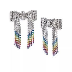 Kurt Geiger Bow Chandelier Fringe Earrings
